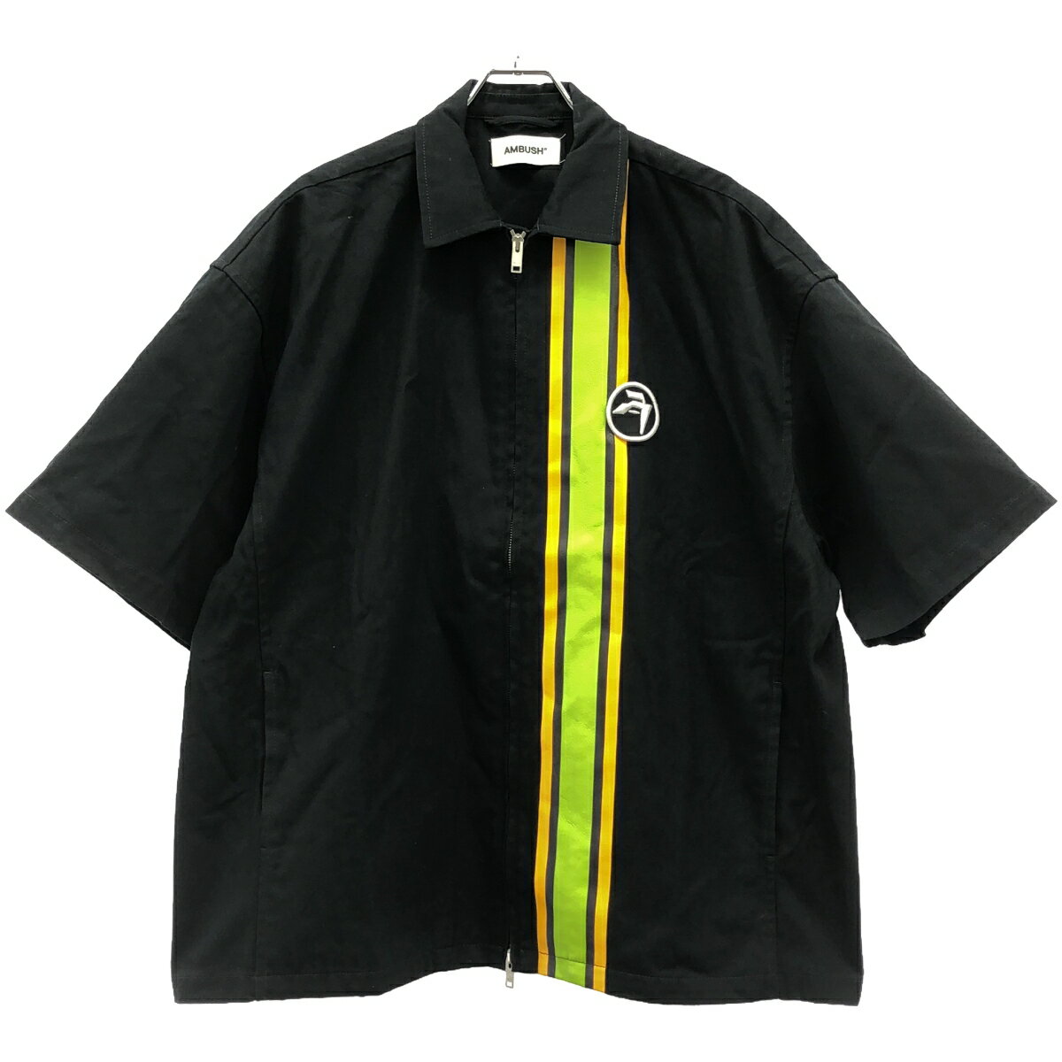 AMBUSH アンブッシュ 23SS ZIPPED UNISEX SHIRT オーバーサイズジップシャツ BMGG001 S23FAB001 ブラック M 【中古】 IT154POTL29F