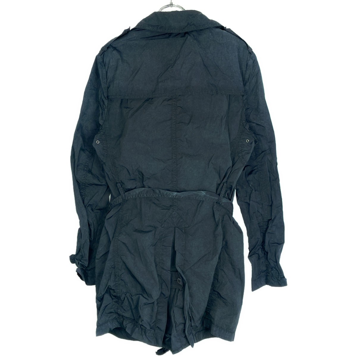 HEVO イーヴォ ガーメントダイナイロントレンチコート ネイビー 44 【中古】 IT6S722CNSIO