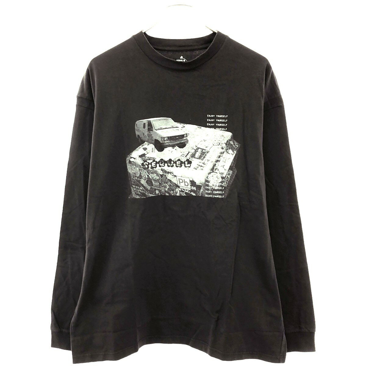 Other - SEQUEL シークエル 22SS ENJOY YOURSELF グラフィックプリントロングスリーブTシャツ チャコールグレー XL 【中古】 ITOVL4EOZ83I
