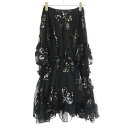 Simone Rocha シモーネ ロシャ Sequin Flower Tulle Skirt フラワースパンコール チュールスカート ブラック 4 【中古】 ...