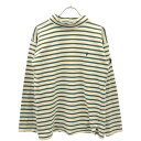 Polo by Ralph Lauren ポロ バイ ラルフ ローレン モックネックロングスリーブTシャツ ホワイト×グリーン 【中古】 ITDA59T3N2F4(4)