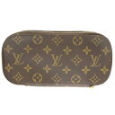 LOUIS VUITTON ルイヴィトン M47510 トゥルースブラッシュPM モノグラム 化粧ポーチ シリアルVI0092 ブラウン 【中古】 ITAATA...