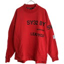 SY32 by SWEET YEARS エスワイサーティトゥ バイ スィートイヤーズ BIG SILHOUETTE HEAVY P/O CREW ビッグシルエットプルオーバースウェットトレーナー レッド S 【中古】 ITQ8VESTU376