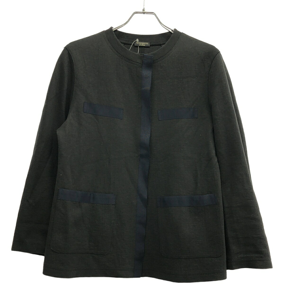 VERMEIL par iena ヴェルメイユ パー イエナ mapel バイカラージャケット ブラック F 【中古】 ITBG854QRT6K