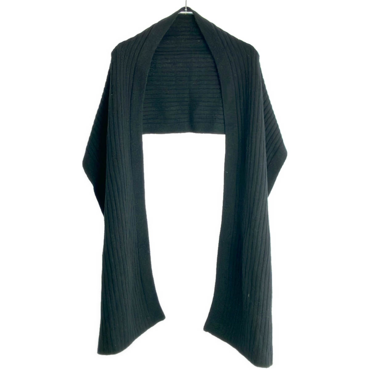 JIL SANDER ジルサンダー リブニットマフラー ブラック - 【中古】 ITZM5ZO73833