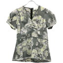 3.1 Phillip Lim スリーワンフィリップリム オーガンジー デイジープリント Vネックトップス&スカート セットアップ グレー 0 【中古】 IT7...