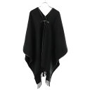 HERMES エルメス Kelly poncho カシミヤ ケリーポンチョ ケープ ブラック 【中古】 ITDHMIUETZBC