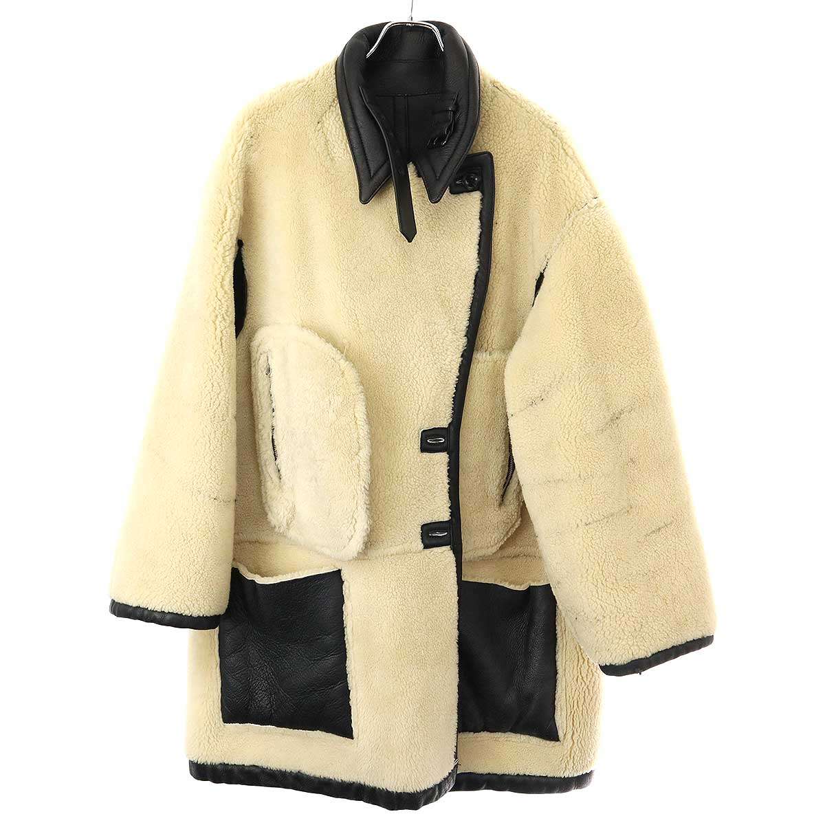 YOKE ヨーク 22AW REVERSIBLE MOUTON RANCH COAT リバーシブルムートンランチコート YK22AW0399B ブラック×ベージュ 2 【中古】 ITAEQWK3YN36