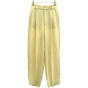 6(ROKU) BEAUTY&YOUTH UNITED ARROWS ロク ビューティーアンドユース ユナイテッドアローズ GEORGETTE TUCK PANTS タックパンツ 8614-202-0558 イエロー 32 【中古】 IT5DDR9PUWY8(4)