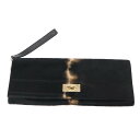 GIVENCHY ジバンシィ ハラコレザークラッチバッグ TEO142 ブラック 【中古】 IT9N7CRDP195