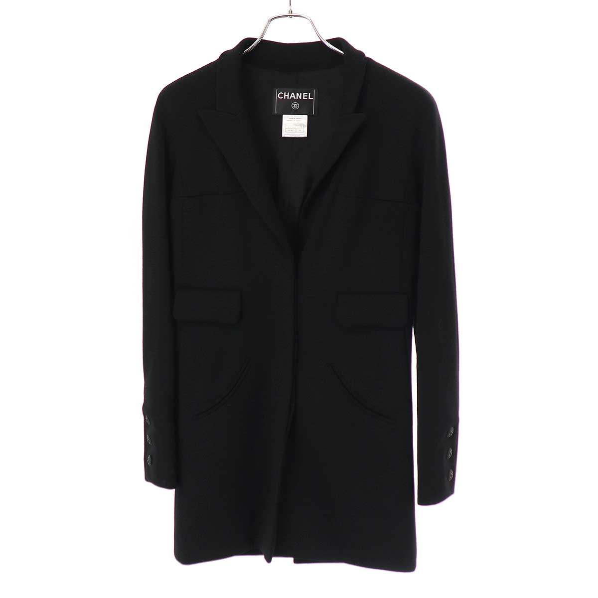 Rakuten - CHANEL シャネル 2007AW 編みココマークボタンロングジャケット P31269V21533 ブラック 36 【中古】 IT7K1BMNPL2O