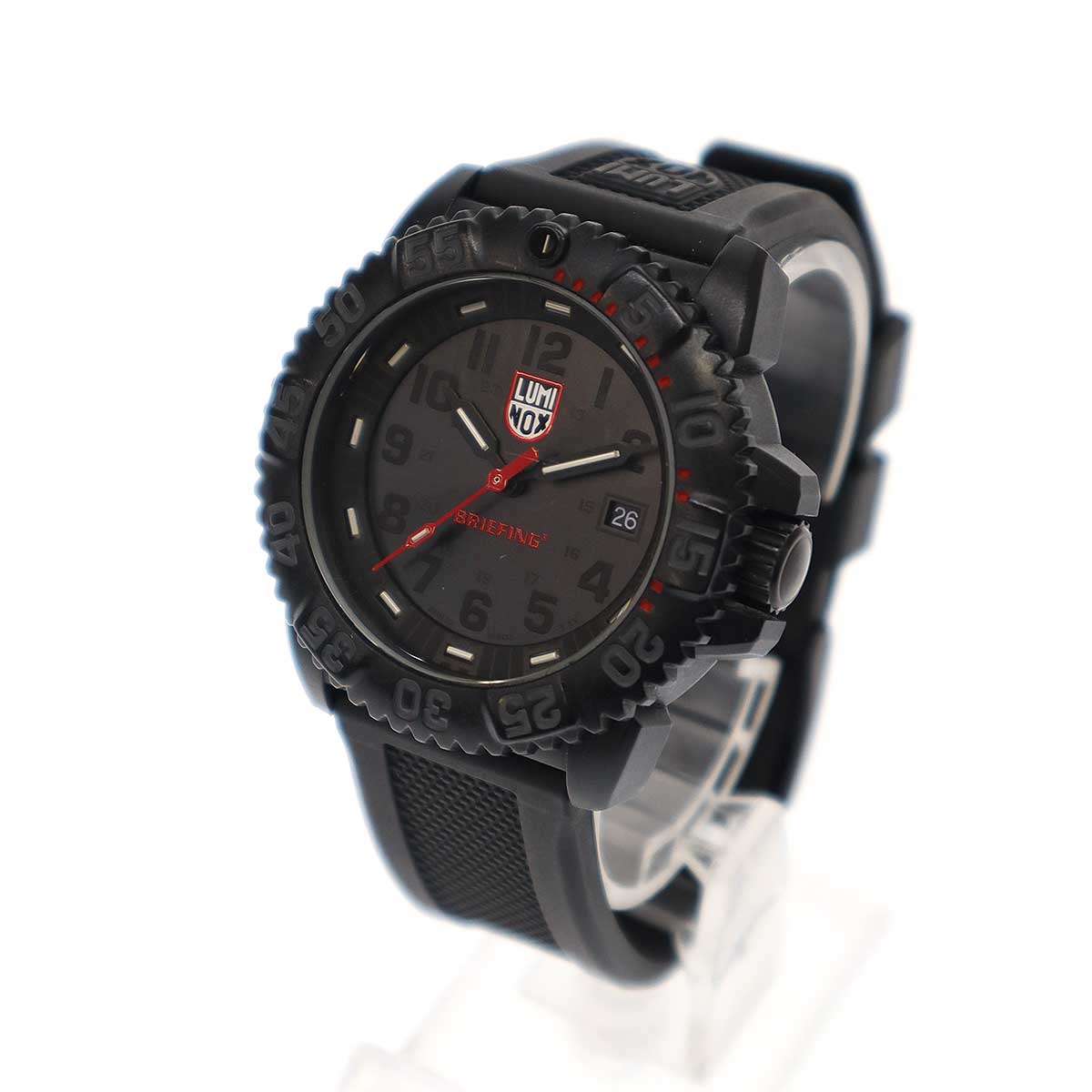 LUMINOX×BRIEFING ルミノックス×ブリーフィング Ref.3051.BO 250本限定 腕時計 ブラック 【中古】 ITQL0DEJMSLY