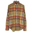 RALPH LAUREN ラルフローレン CLASSIC FIT ポニー刺繍コットンチェックB.Dシャツ ブラウン系 XS 【中古】 IT8D6893K5VO(4)