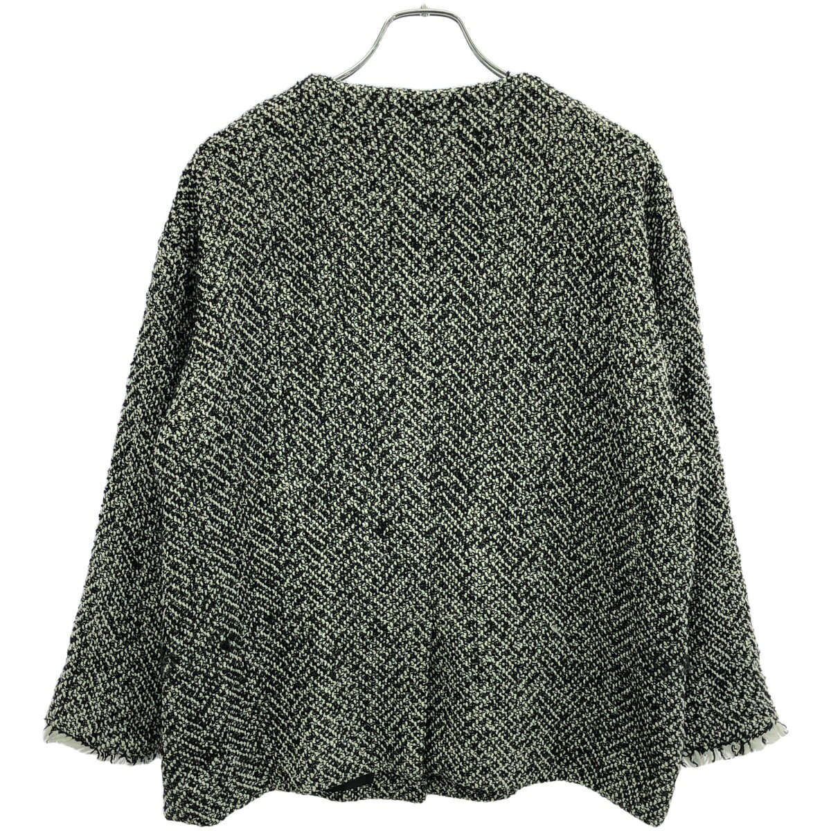 Re:EDIT リエディ ツイードフリンジ ノーカラージャケット 20221080 グレー M 【中古】 IT6XZICTXY8A modescape-10300050 MODESCAPE 楽天市場店 サンプル画像2