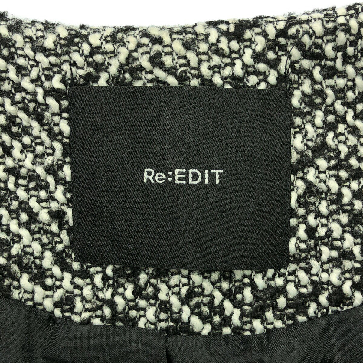 Re:EDIT リエディ ツイードフリンジ ノーカラージャケット 20221080 グレー M 【中古】 IT6XZICTXY8A modescape-10300050 MODESCAPE 楽天市場店 サンプル画像3