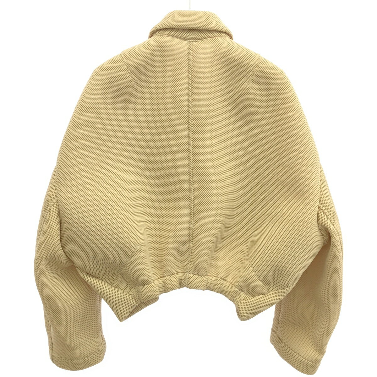DRIES VAN NOTEN ドリスヴァンノッテン 23SS Vesto Gathered ジップアップメッシュブルゾン ベージュ XS 【中古】 ITU03GNCMHDE