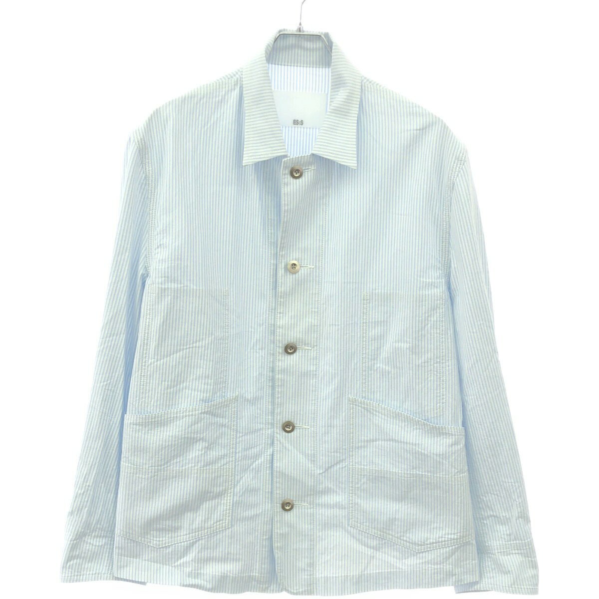 Rakuten - ES:S エス 24SS SAXストライプシャツジャケット 24LECA-THCOX-603 ブルー×ホワイト M 【中古】 ITXXTLYUHJUG