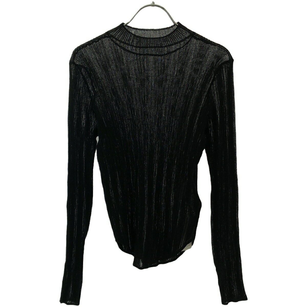 Rakuten - RIM.ARK リムアーク 24AW Linen mix sheer L/S tops リネンミックスシアーカットソー 460HAL70-0501 ブラック 38 【中古】 ITFK5K001NEY
