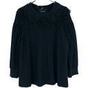 Simone Rocha シモーネ ロシャ ギャザースリーブ レーススウェットトレーナー ブラック XS 【中古】 ITENDYHSKE94(4)