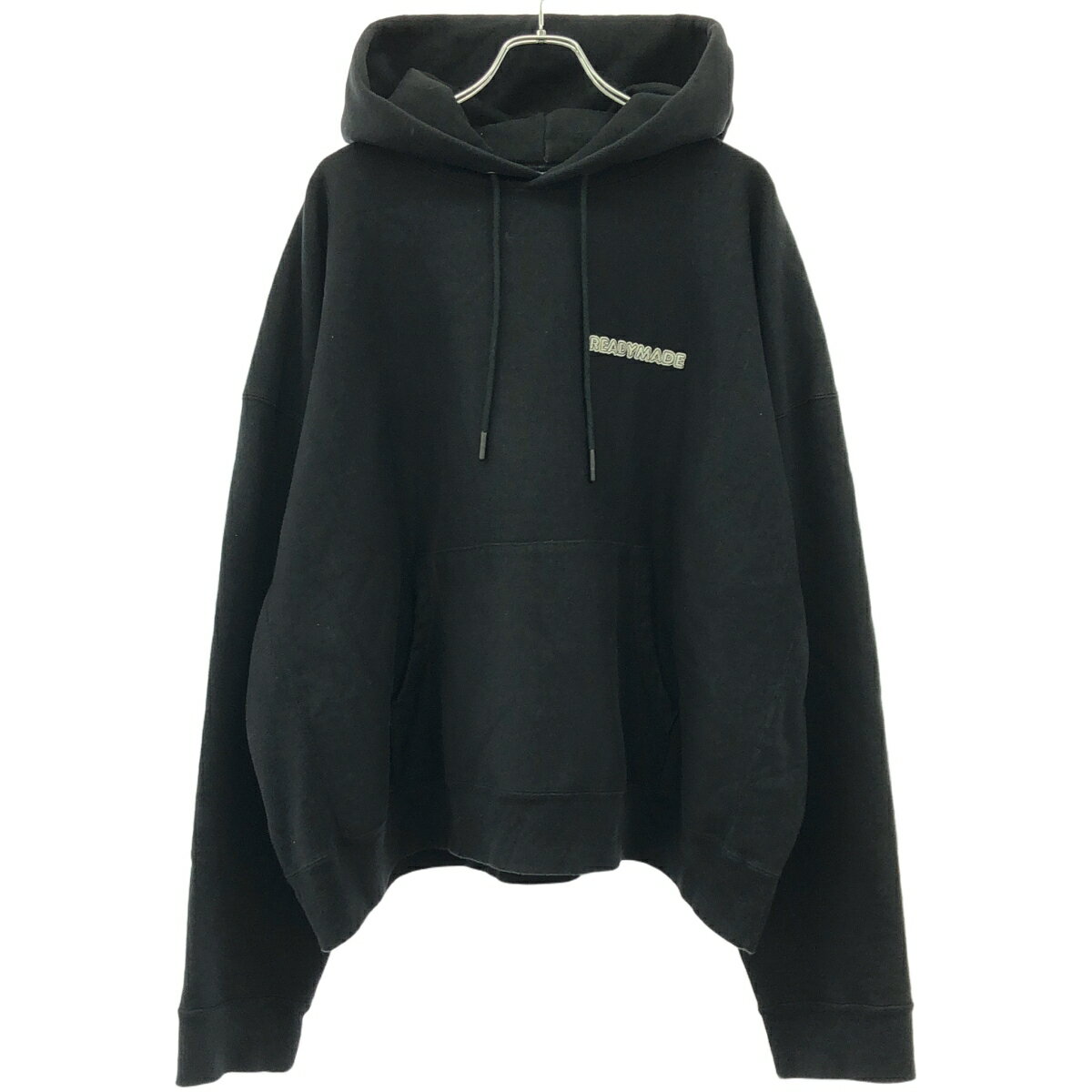 READYMADE レディメイド 24AW BIG HOODIE LOGO ロゴ刺繍プルオーバースウェットパーカー RE-CO-BK-00-00-258 ブラック M  ITEBVAFTUXP2