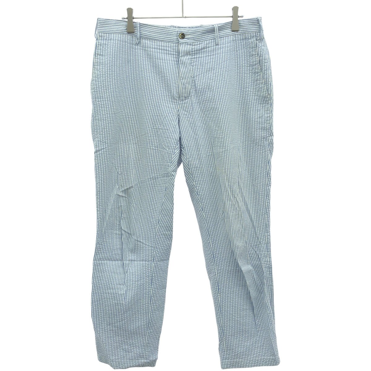 Rakuten - PT TORINO ピーティー トリノ SLIM FIT シアサッカーストライプパンツ C0VSJGZ00CL1 SM02 ブルー 50 【中古】 IT9UT62CH4UW