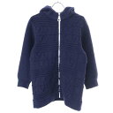LOUIS VUITTON ルイヴィトン 20AW ロゴエンボスジップアップニットパーカー RW202W XZX FJKC15 ネイビー M 【中古】 ITS0...