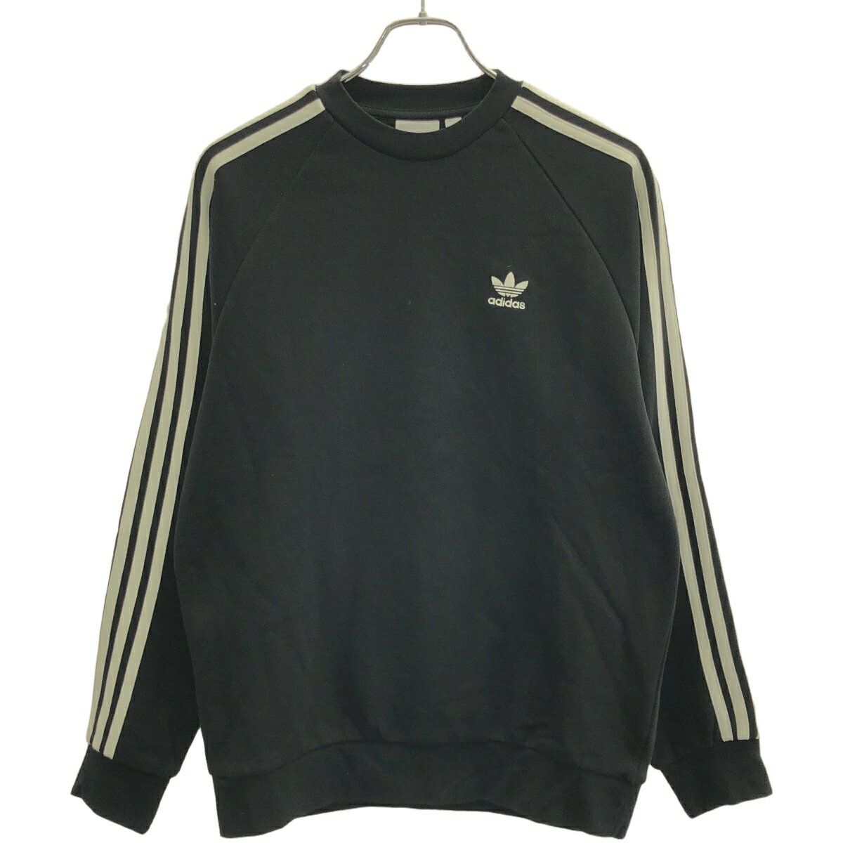 adidas アディダス 3ストライプクルーネックスウェットトレーナー GN3487 ブラック M  ITNIZJ9UNT4E