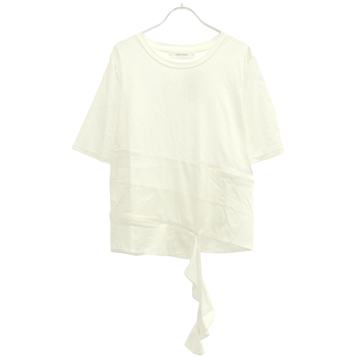 MEGMIURA メグミウラ ジップデザインジャージーTシャツ ホワイト 【中古】 IT8YBE9Q1ACW