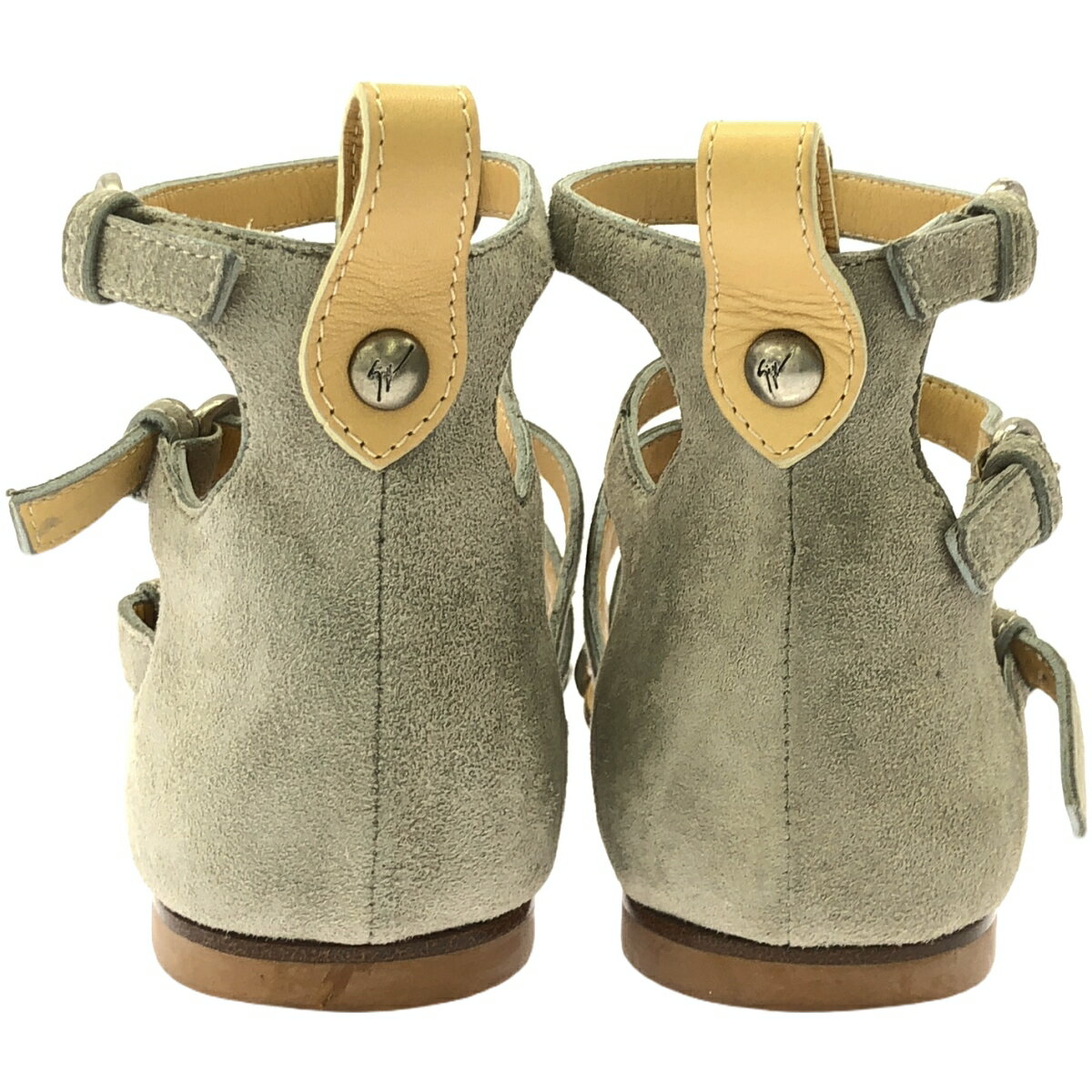 GIUSEPPE ZANOTTI ジュゼッペザノッティ スウェードレザーグラディエーターサンダル グレー 36 【中古】 IT3J9IH4XWFK 3
