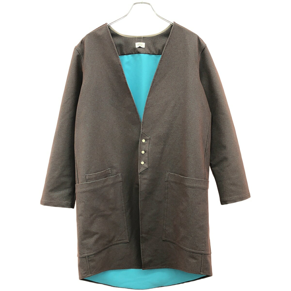 hatra ハトラ 作務衣 ノーカラーコート パープル系 M 【中古】 ITTBA38Y8NIU