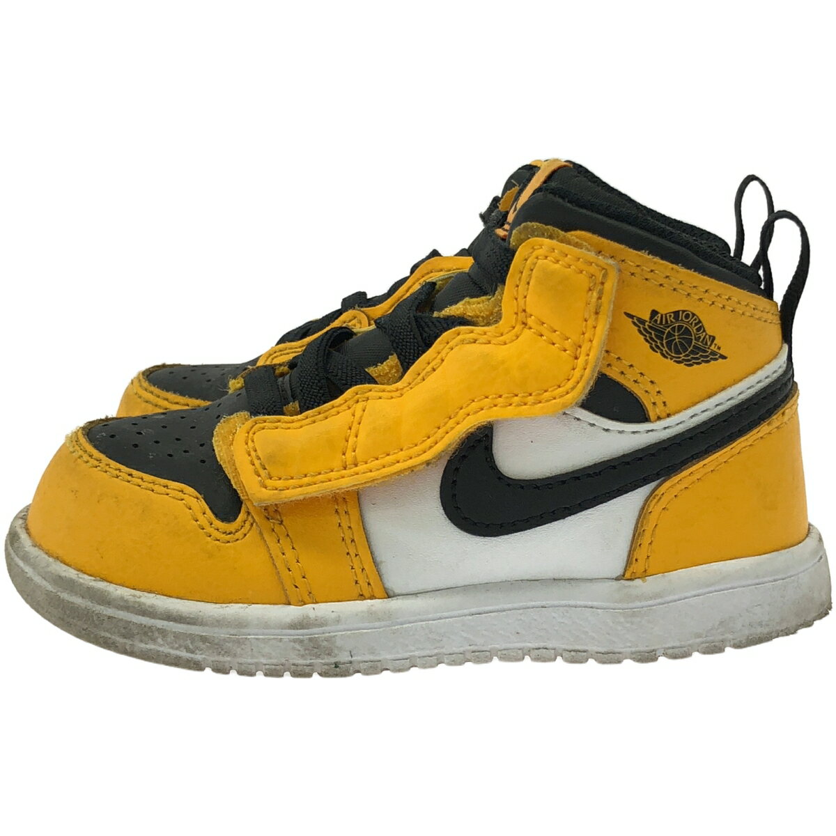 NIKE ナイキ AIR JORDAN 1 MID ALT TD キッズスニーカー AR6352-701 ブラック イエロー 13cm 【中古】 ITRV35HOCEK0