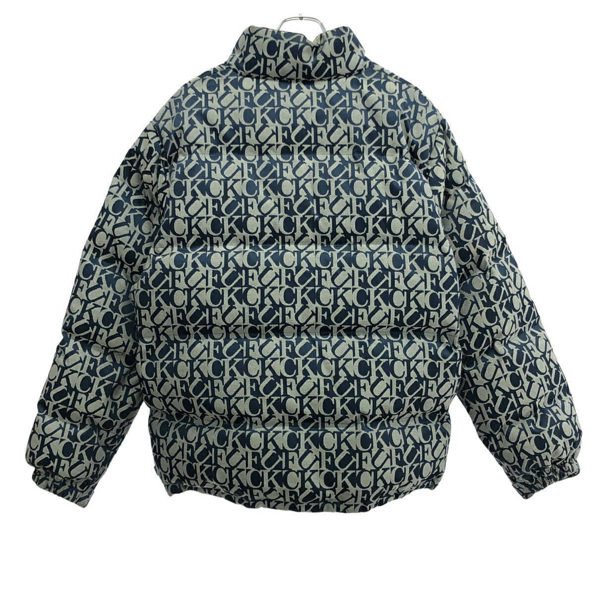 Supreme シュプリーム 17AW Fuck Jacquard Puffy Jacket ダウンジャケット ネイビー M 【中古】 ITO6TCPCW5YI