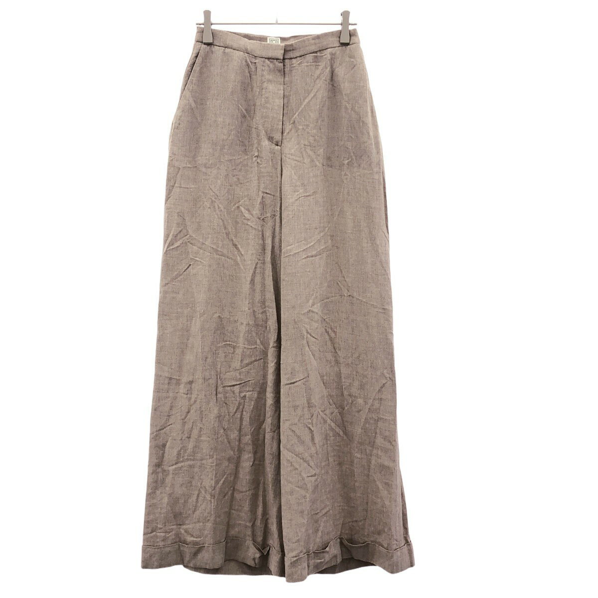 Rakuten - TOTEME トーテム 23AW Wide Fluid Trousers ワイドトラウザーパンツ 233-2040-271 ブラウンベージュ系 34 【中古】 IT8BNER9EXJK