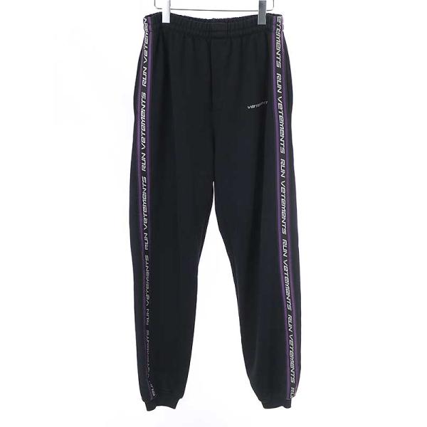 VETEMENTS ȥ 21AW UNISEX LOGO TAPE TRACK PANTS ơץȥåѥ ֥å S ...