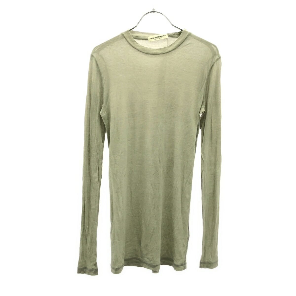 THE SHINZONE ザ シンゾーン 24SS SHEER LONG TEE コットンシアーロングシャツ 24SMSCU04 グリーン系 F..