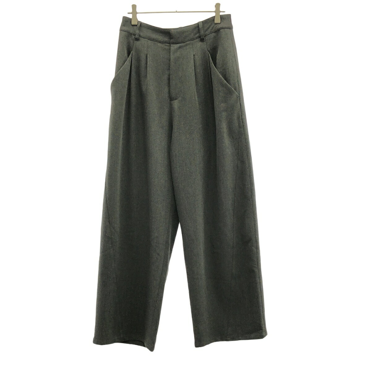 Rakuten - MANOF マノフ 2TUCK WIDE STRAIGHT PANTS 2タックワイドストレートパンツ 87110-7092 グレー S 【中古】 ITJRBCPWK6D5