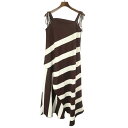 AKIRA NAKA アキラ ナカ 21SS Cynthia border knit camisol dress キャミソールワンピース ブラウン 1 【中古】 ITL3SOW6QIHC