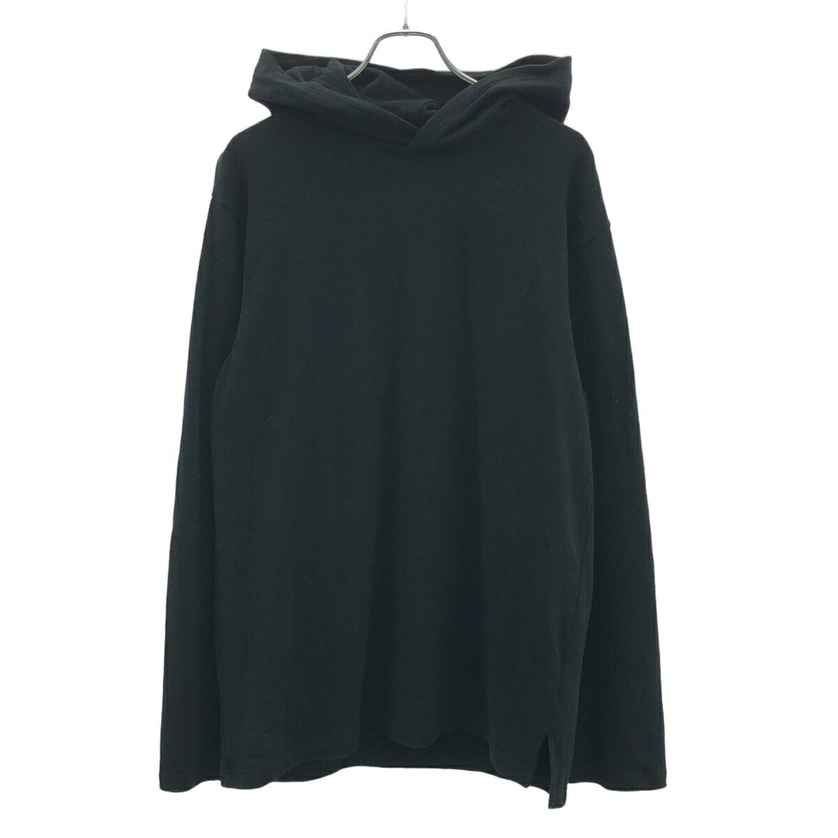 Yohji Yamamoto POWER of The WHITE shirt ヨウジヤマモト パワー オブ ザ ホワイト シャツ 23AW HOODIE LONG SLEEVE T フーディーロングスリーブカットソー PJ-T80-080 ブラック 3 【中古】 IT4AWNTR8JHK