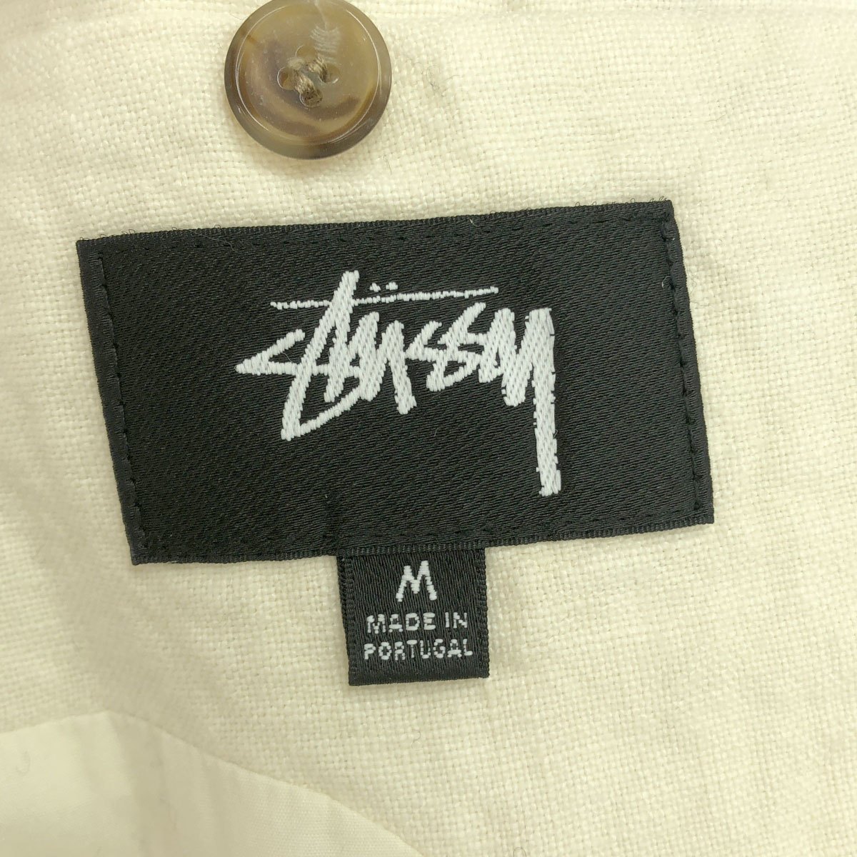 Stussy ステューシー 25SS Blazer Textured Linen in bone リネンブレザージャケット アイボリー M 【中古】 IT7ATQNX01D2
