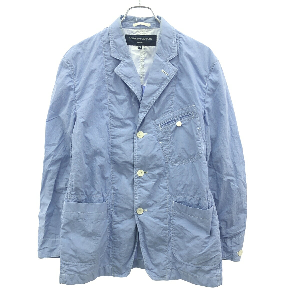 COMME des GARCONS HOMME コムデギャルソンオム 19SS ステッチデザインジャケット HC-J033 ブルー XS 【中古】 IT5NF85DLZQY(4.0)