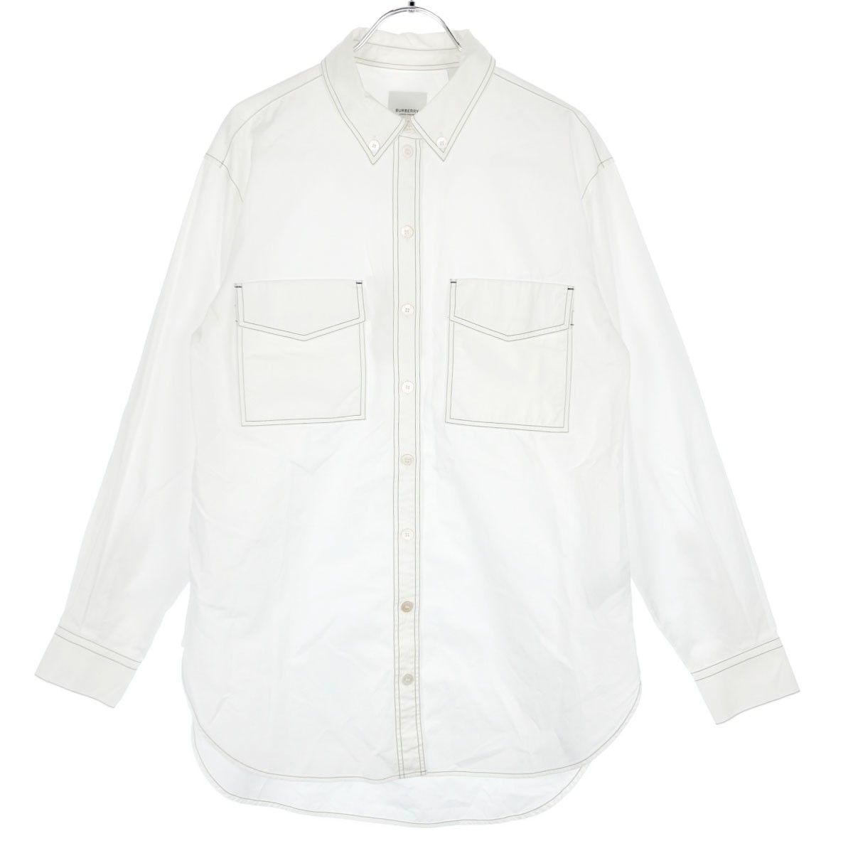 BURBERRY バーバリー コットンポケットシャツ 8009036 ホワイト 36 【中古】 ITLHR1Y5GAW0