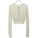 e BIOTOP ヨー ビオトープ U silk cotton short cardigan シルクコットンニットカーディガン EEK-33020-A ホワイト F 【中古】 ITW6O3EZWF1C
