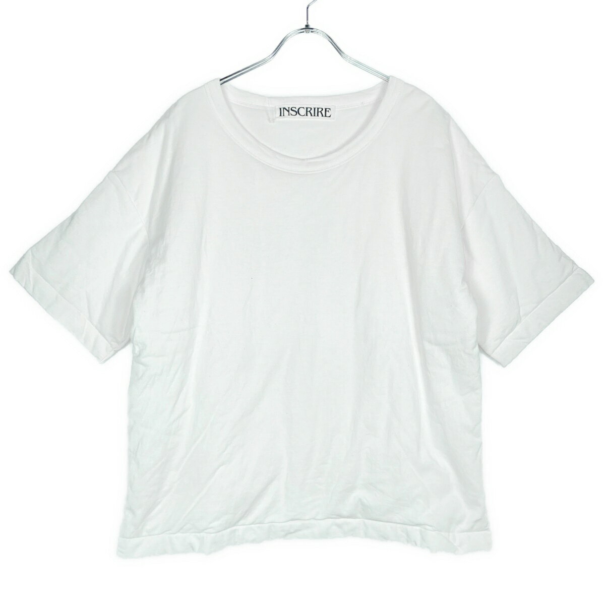 Rakuten - INSCRIRE アンスクリア 20AW パテッドTシャツ I20AW-CUT3 ホワイト F 【中古】 ITVCVT31UBWG
