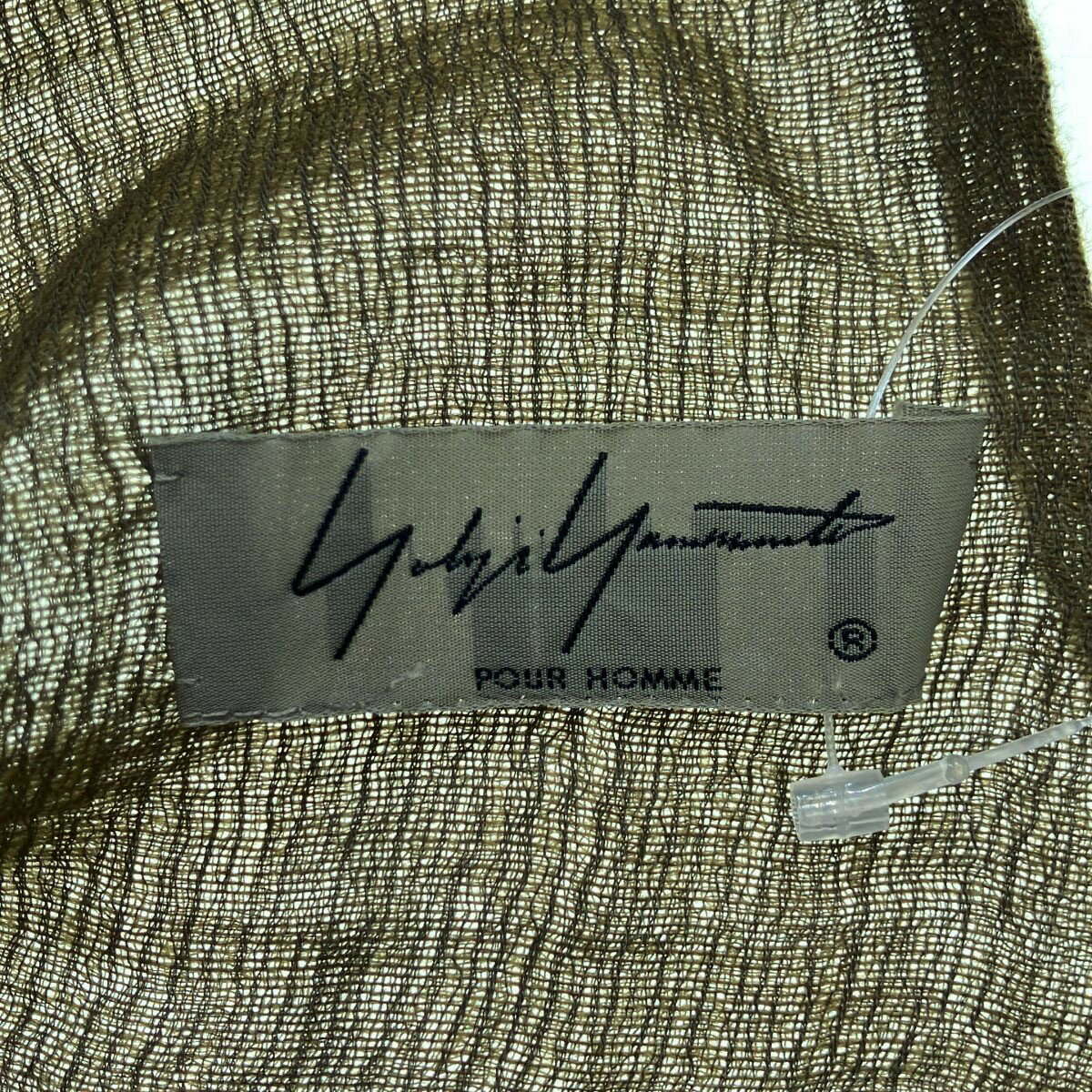 Yohji Yamamoto POUR HOMME ヨウジヤマモト プールオム 大判フリンジストール カーキ系 【中古】 ITSB57KTH2MI