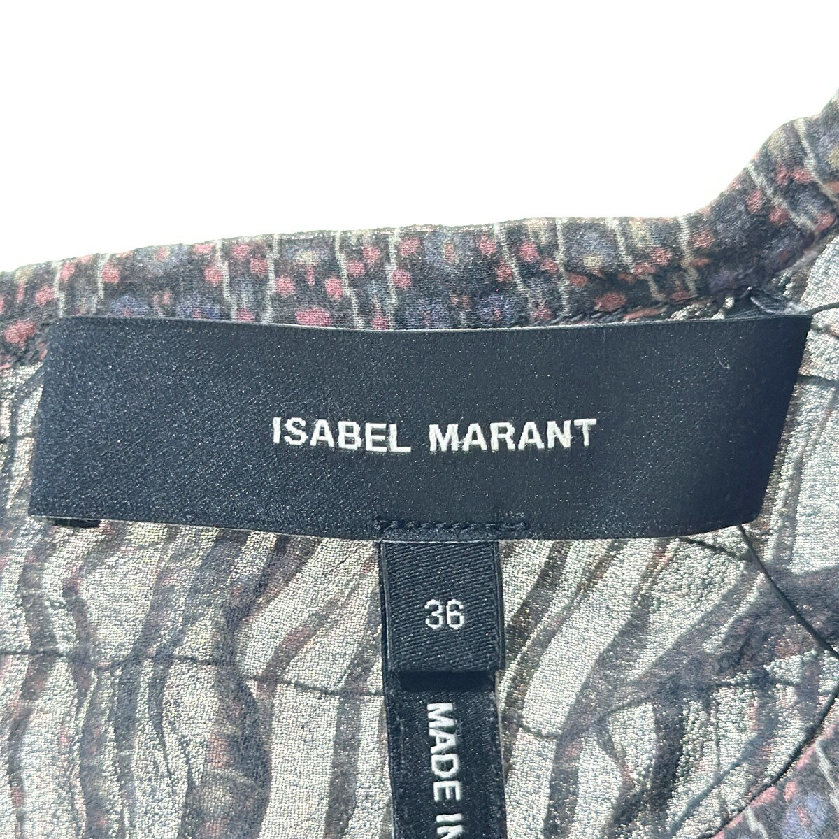 ISABEL MARANT イザベルマラン ギャザーシルクチュニックシャツブラウス ミックス 36 【中古】 ITWAI15OZ2AC