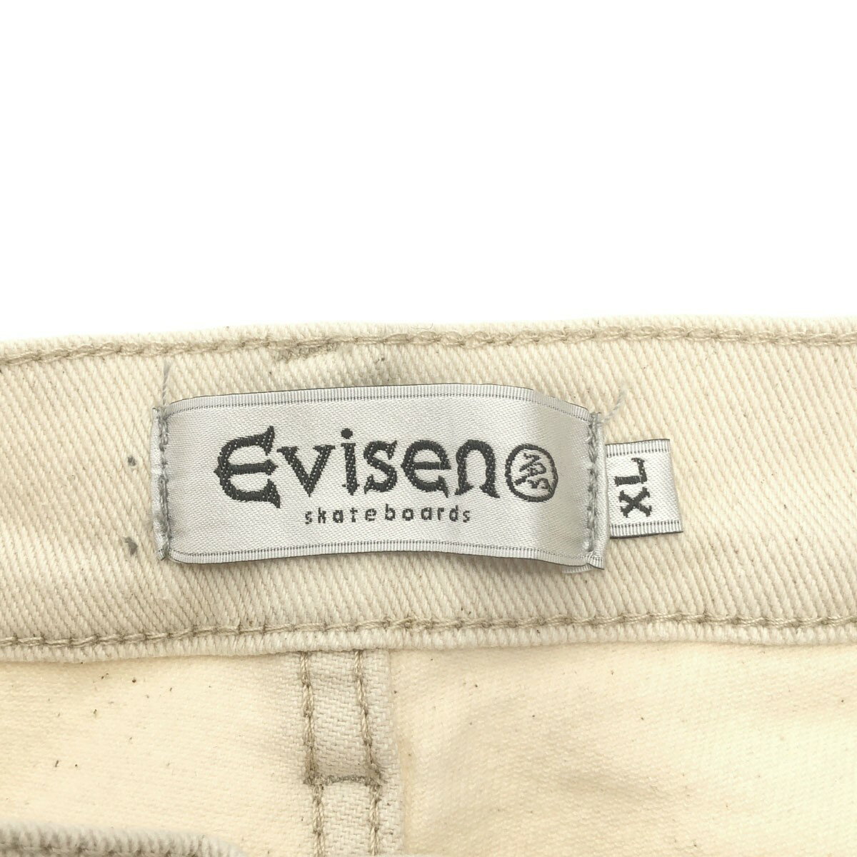 Evisen skateboards エビセン スケートボード EYE FIRE JEANS PANTS アイボリー XL 【中古】 IT5PBTISJIL0
