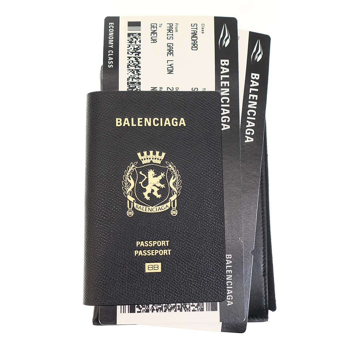 最安値BALENCIAGA パスポートケース PASSPORTホルダーブラック org.jpg