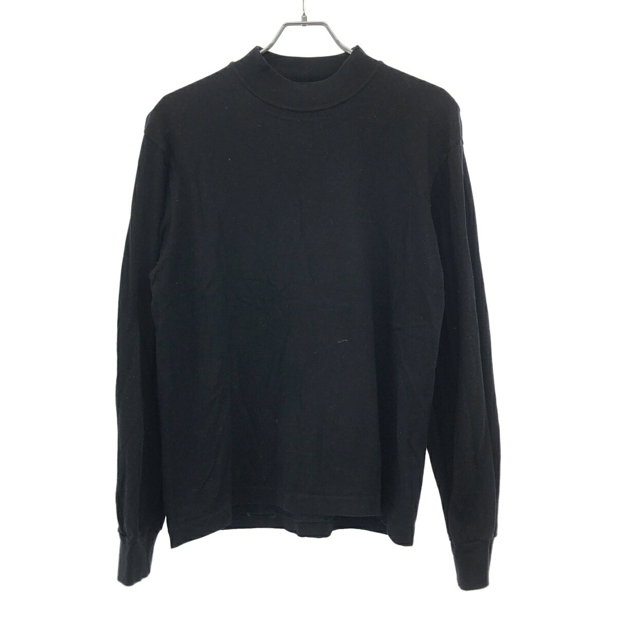 Ground Y グラウンド ワイ 23SS 30/COTTON T-CLOTH HIGH NECK LONG SLEEVE CUT SEW ハイネックロングスリーブカットソー GI-T40-050 ブラック 1 【中古】 ITALTFRX3080