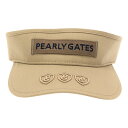 PEARLY GATES パーリーゲイツ ロゴテープサンバイザー ベージュ F 【中古】 ITQSMST2PHSS