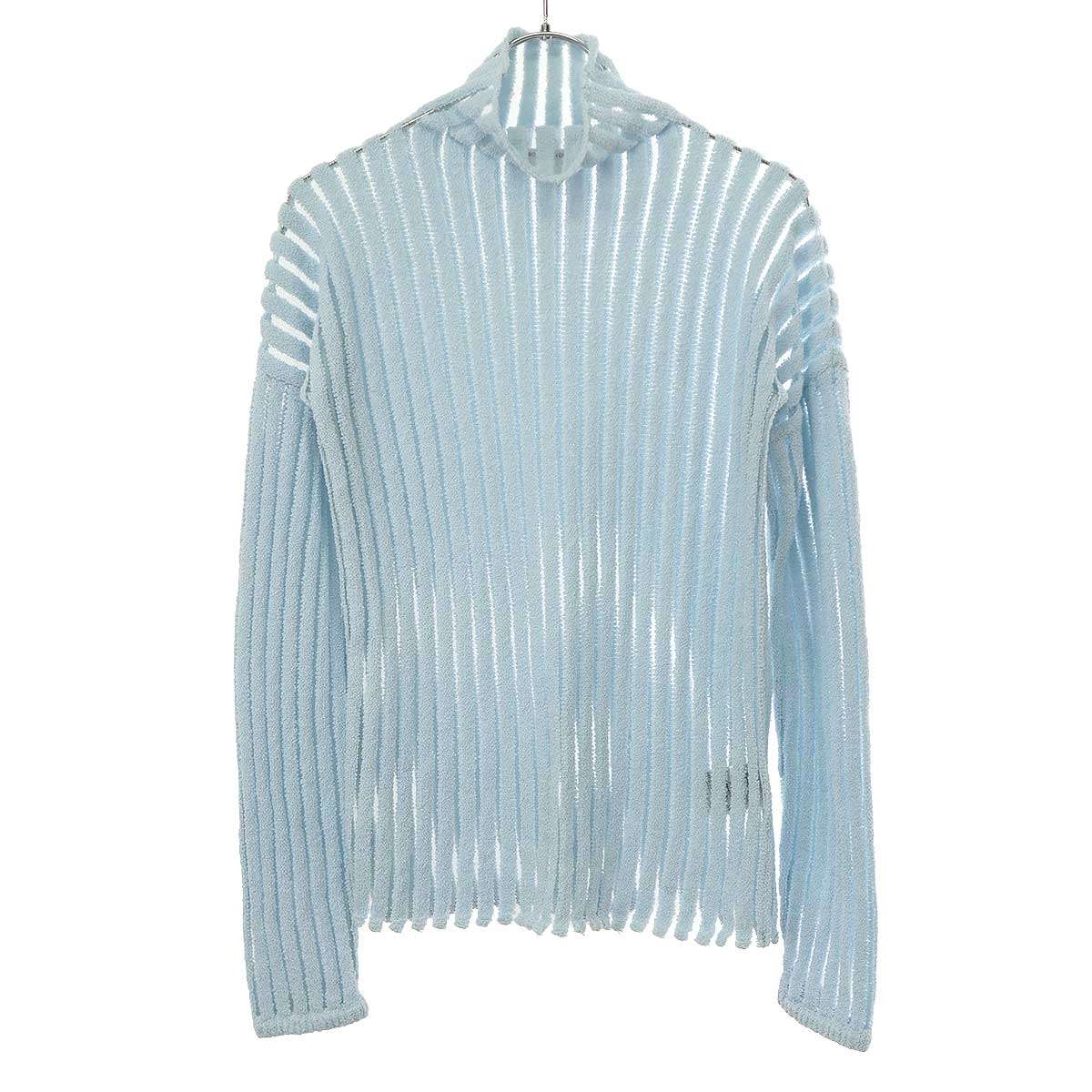 BOTTEGA VENETA ボッテガヴェネタ 23AW ハイネックニットセーター 751931 V33H0 ブルー XS 【中古】 IT0V4CIK7FMK